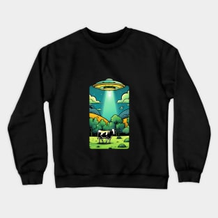 UFO Cow Abdcution Crewneck Sweatshirt